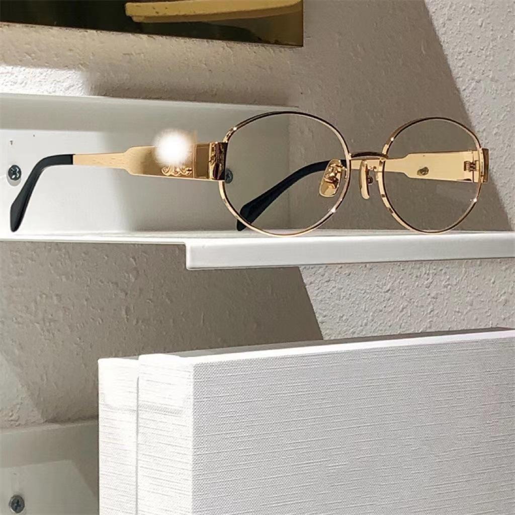 Metal Sunglasses for Men and Women Sun Glasses Oval Eyewear Shades Uv400