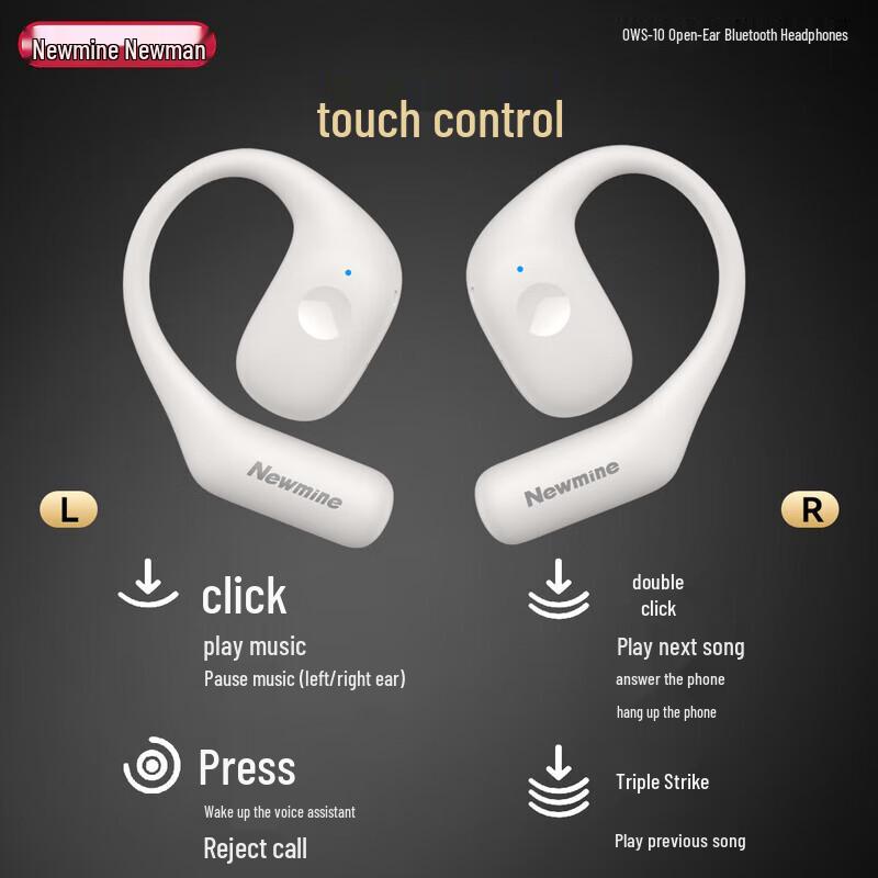Newmine OWS-10 Открытые костные Bluetooth-наушники для спорта