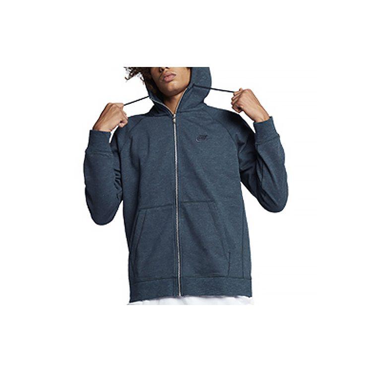 Nike Sweatshirts Men's Deep Sea Blue Hooded Moderate Regular 805058-454