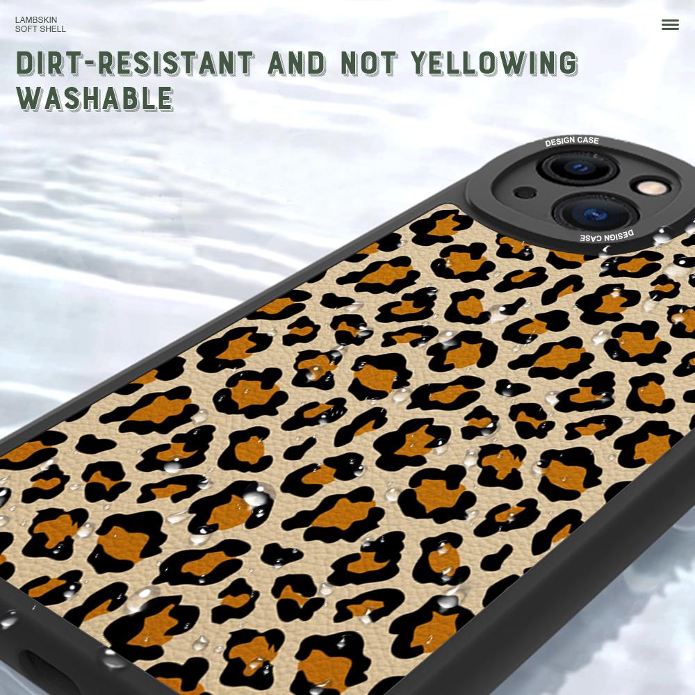 Slim Fashion Popular Tide Leopard Grain Leather Back Casing PU Leather Cover Phone Case for Huawei Honor Infinix iPhone Vivo
