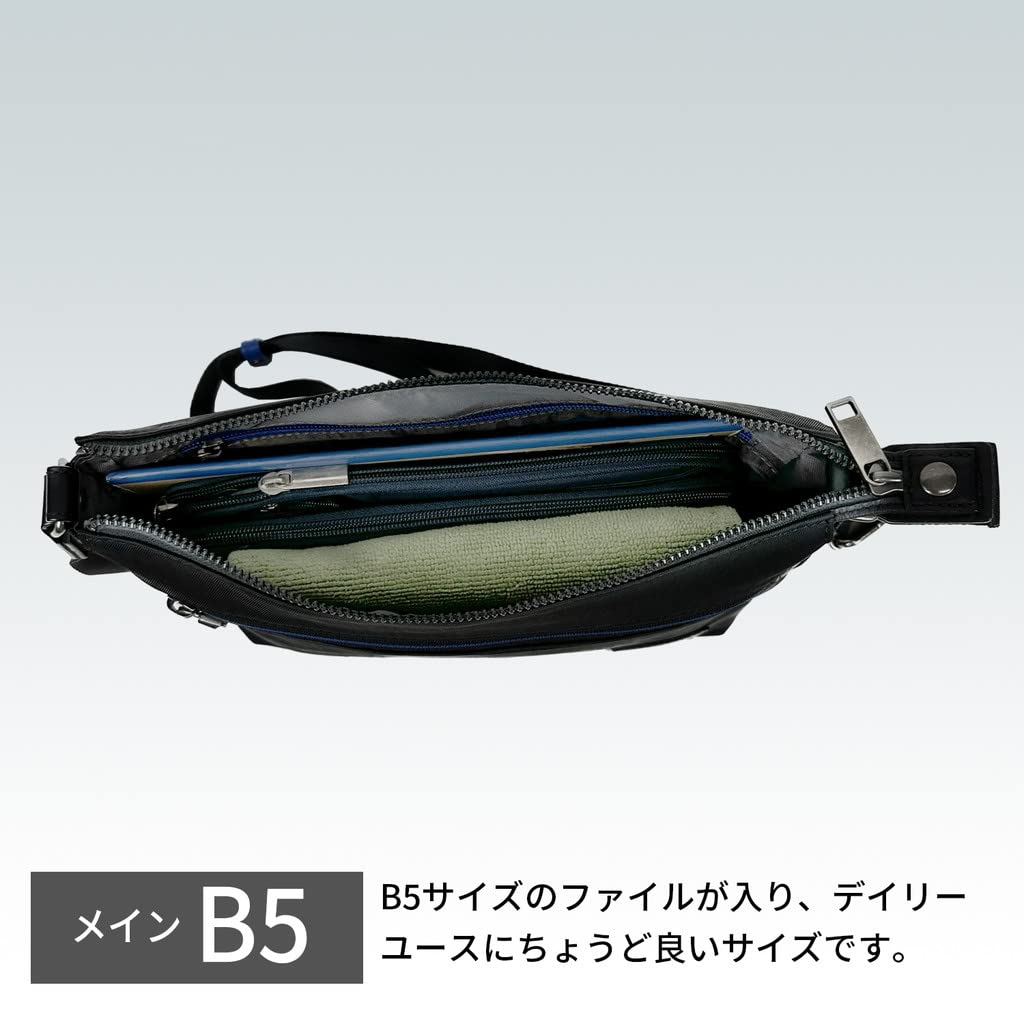 LANVIN en Bleu Black Lille Shoulder Bag Men's