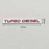 TQ0113D Chrome Metal Car Sticker TURBO DIESEL Logo Emblem Rear Trunk Fender Badge Decal For Isuzu Kia Hyundai Toyota Ford Accessories