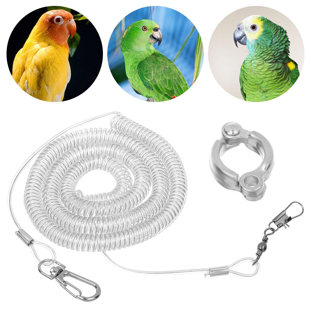Cockatiel Macaw Parrot Bird Anti-bite Leg Ring Flying Training Leash Ultra-light Flexible Rope