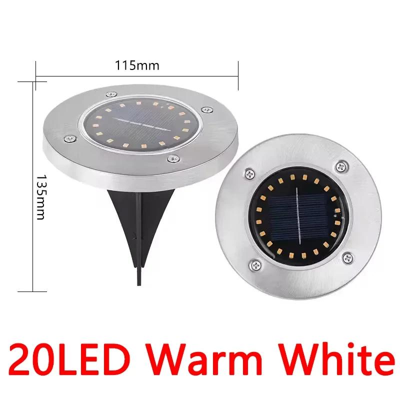 Solar Lights Outdoor Disk Underground Lamp Spotlight Buried Solar Light for Home Garden Lawn Yard Decoration