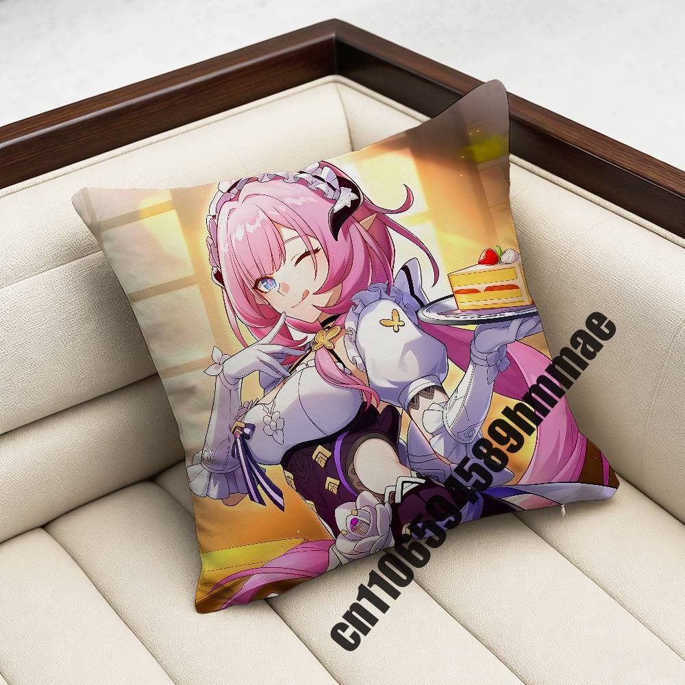 For Honkai Impact 3 Elysia Throw Pillow Case Sham 45X45Cm Decoration Square Sofa Pillowcase Pad Cover