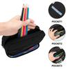 Pen Case Double Layer 300D Polyester Double Zipper with Two Spacious Sections for Pens Stationery and Earphones for Boys Girls