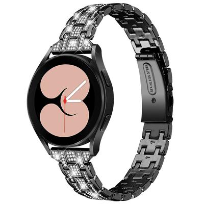 Для Samsung Galaxy Watch7 44мм/40мм Ремешок для часов Декор стразами Двойная застежка Ремешок для смарт-часов