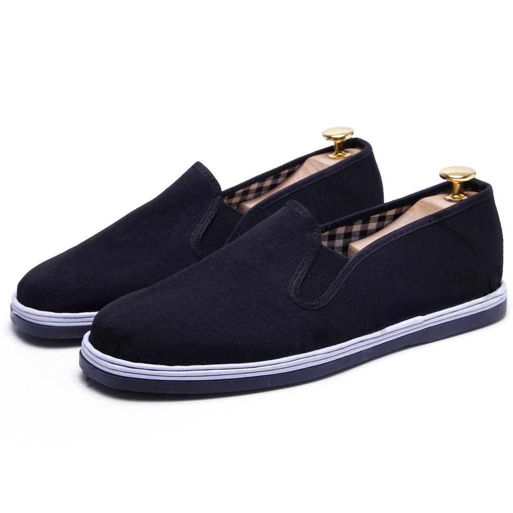 [Поддержка/] Старые пекинские матерчатые туфли, мужские туфли с одной педалью, подошва из говяжьих сухожилий, черные матерчатые туфли