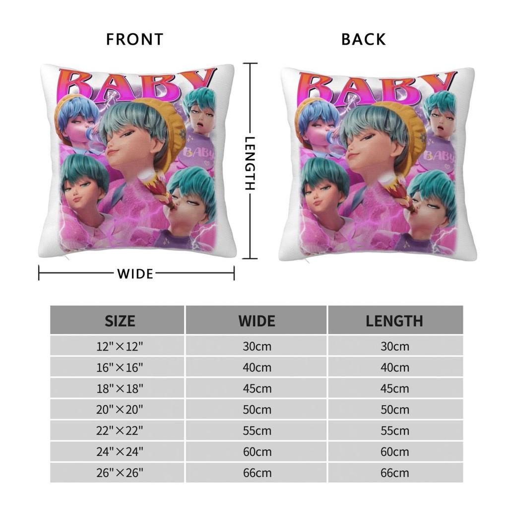 KPop Demon Hunters Saja Boys Pillowcase Soft Polyester Cushion Cover Decorations Throw Pillow Case Cover Home Wholesale 40X40cm