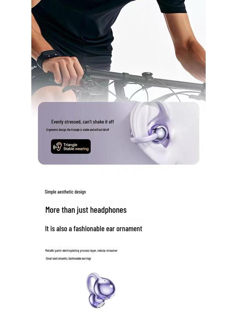 M91 Smart AI Bluetooth Clip-on Earphone - High-Quality, Non-In-Ear Design for Cross-Border Translation