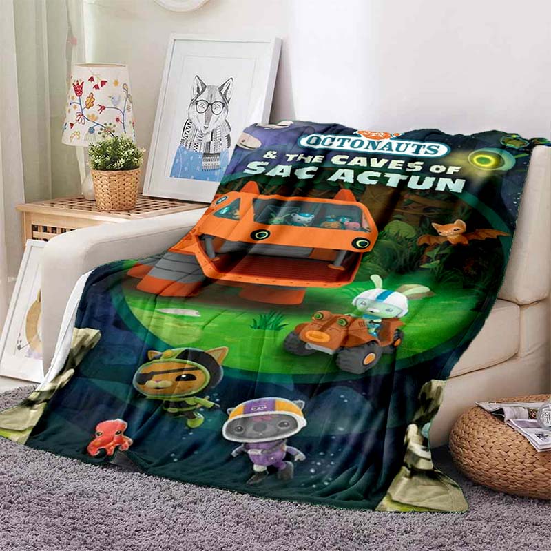 Various styles of Octonauts cartoon cute pattern blankets, 3D printed high-definition sofa blankets, suitable for adults and chi