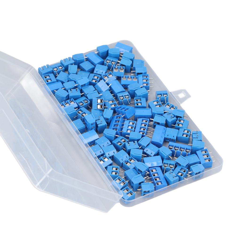 100 шт. Клеммная колодка с винтовым зажимом для монтажа на печатную плату 5,08 мм 2P 3P 4P Клеммная колодка для печатной платы для 14?22AWG