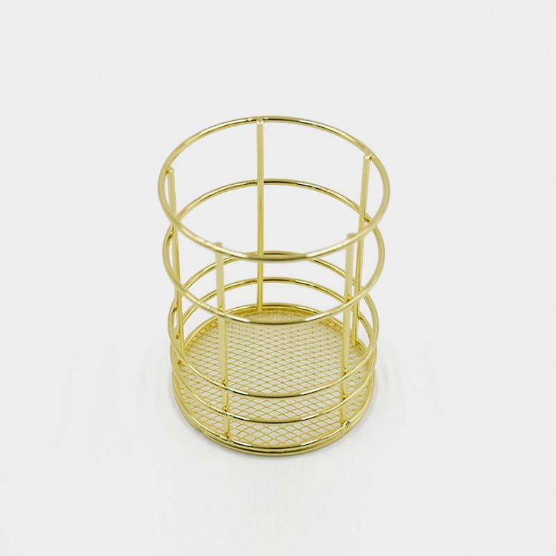 Косметическая коробка для хранения кистей для макияжа, цилиндрический футляр для хранения кистей для губной помады, держатель для ручек, органайзер из кованого железа для хранения ручек