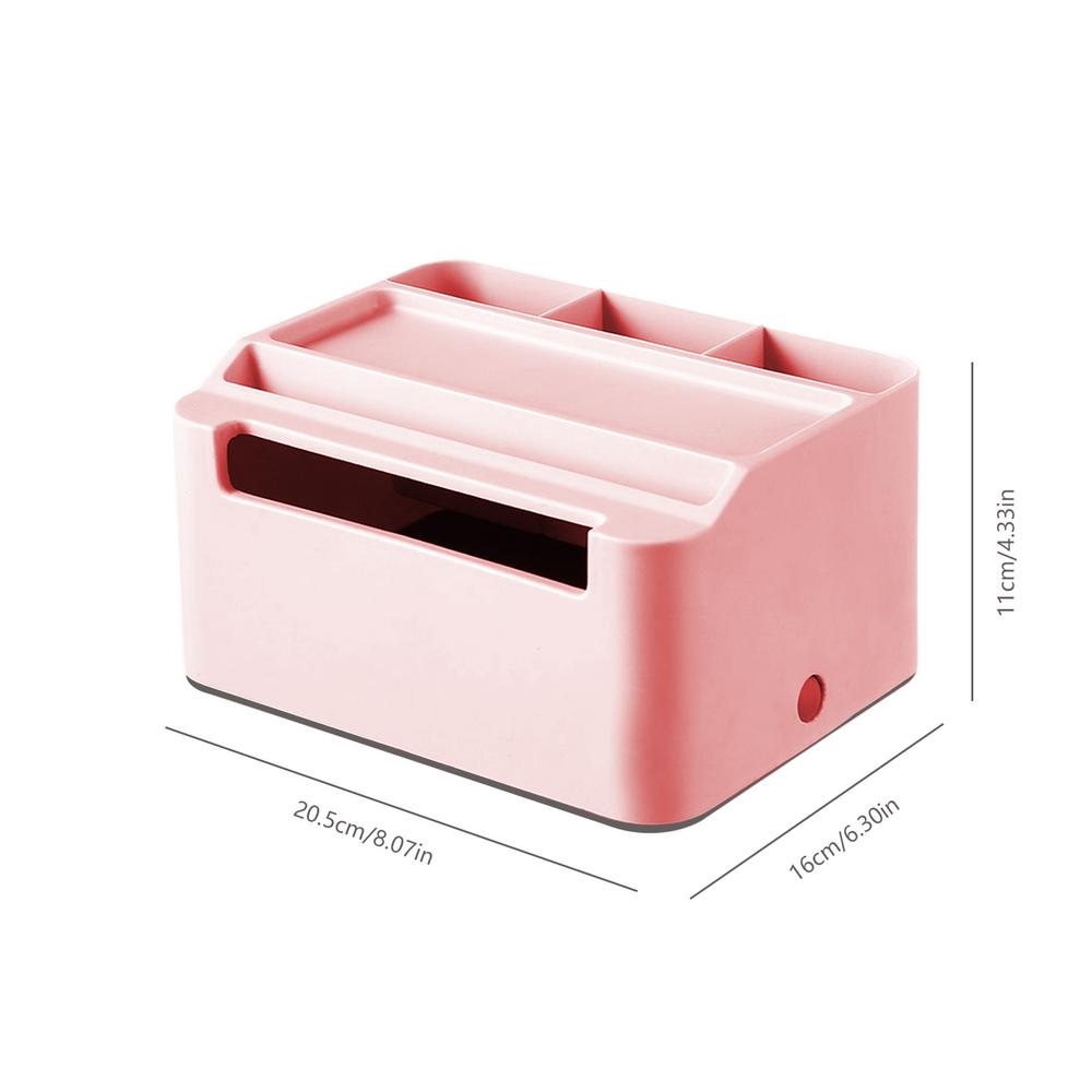 Коробка для салфеток Держатель для салфеток с дистанционным управлением Настольный органайзер для офиса Многофункциональный контейнер для хранения мелочей Домашний