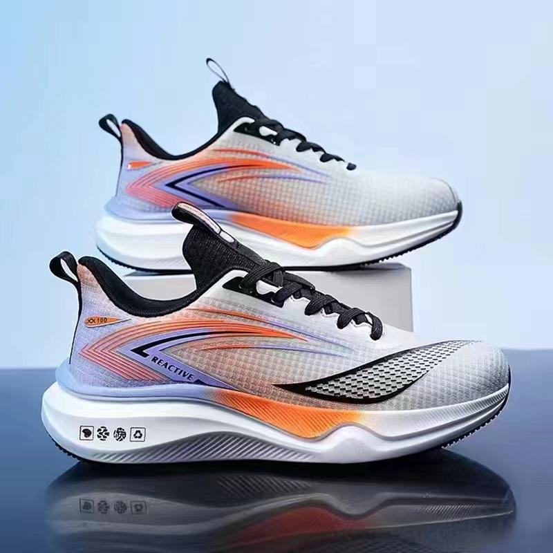 Men's Shoes, Sports Shoes, Men's Spring New Soft-soled Shock-absorbing Breathable Running Shoes, Student Training Shoes