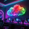 DIY 3D Thunder Cloud LED Decor Light Kit USB Powered Sound Activated Cloud Ceiling Ambient Lamp for Bedroom Game Room Decor 7