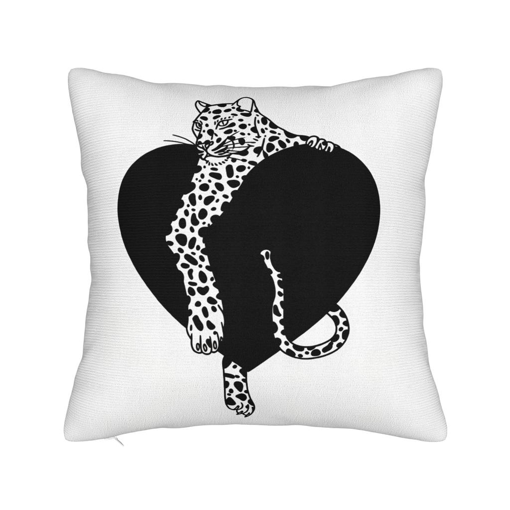 Pillow Cover Pink Black Leopard Duo Lying Sitting Morden Pillow Case For Chair Sofa Home Decor Pillowcases