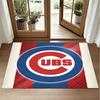 Chicago Cubs Design Crystal Velvet Rug Soft Decorative Mat for Bedroom Entrance