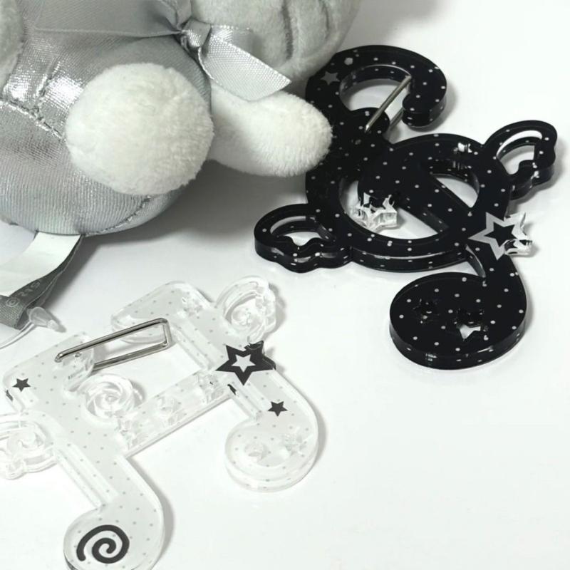 Акриловый карабин с музыкальными нотами, мультяшный кулон с котиками, брелок, подвеска для сумки, украшение для женщин и студентов