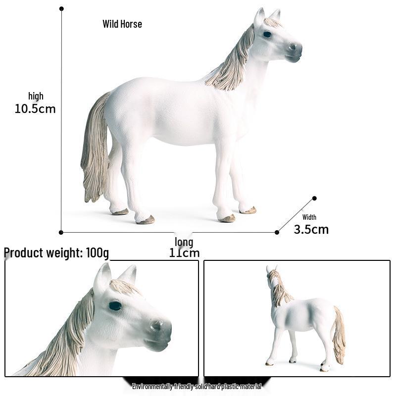 Трансграничное украшение для рабочего стола «Степной конь»: Черно-белая модель североамериканской дикой лошади