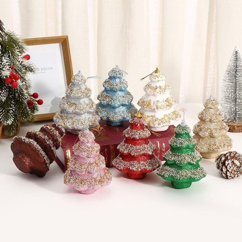 Vibrant Colors Xmas Tree Hanging Pendant Foam Hanging Ornament Christmas Tree Decoration  Office