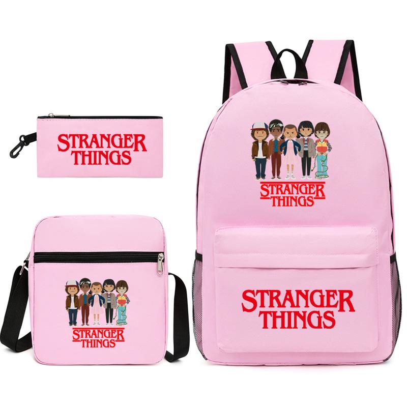 Набор розовых рюкзаков Stranger Things с сумкой для ланча и пеналом