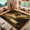 Boston Bruins Personalized Crystal Velvet Carpet, Customized Name Text Soft Anti‑Slip Rug for Living Room Bedroom