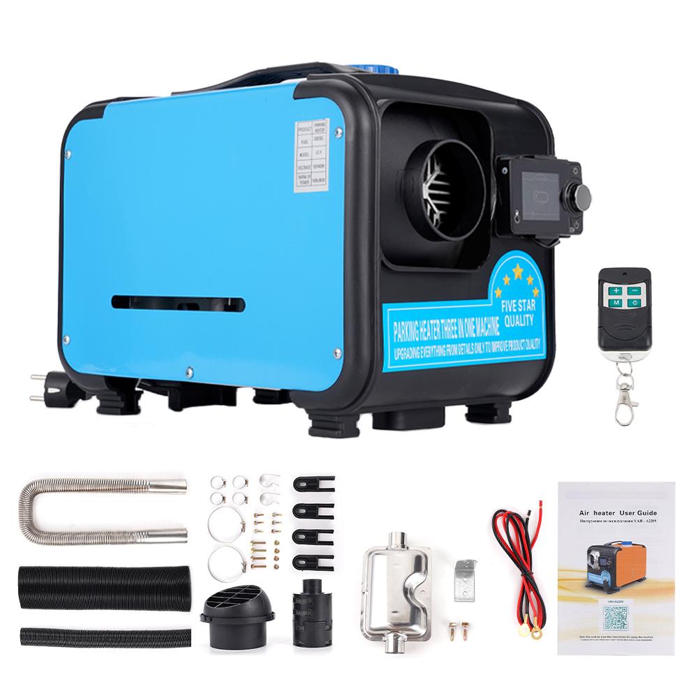 Универсальный дизельный воздушный отопитель 12В&24В&220В AC&DC Все в одном Стояночный отопитель 2-8 кВт с Bluetooth-управлением для дома, автодома, транспортного средства