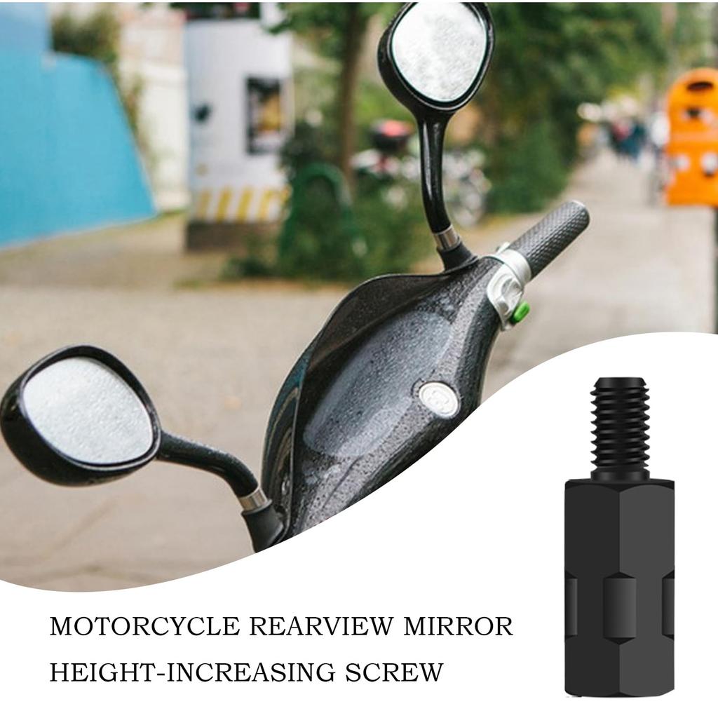 Ketunedi Motorcycle Mirror Adapter, Mirror Height Extender Screw For Stable Mounting | Precision Motorcycle Conversion Accessories Rear Viewer