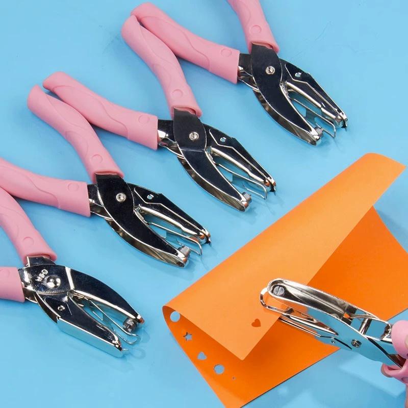 Single Hole Puncher Capacity 1.5/3/5/5.5/6 mm Hole Puncher Hand Paper Cutter Paper for Scrapbooking Tool Office School Supplies