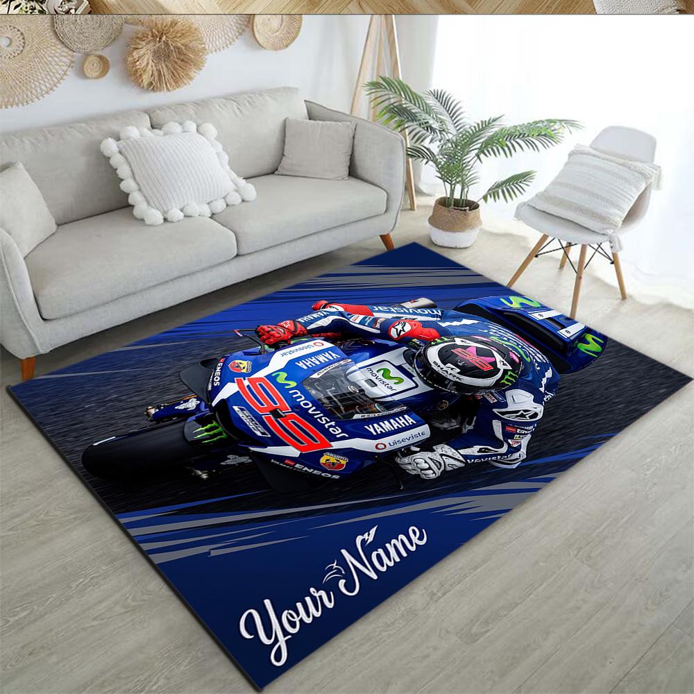 Jorge Lorenzo Customized Name Floor Rug Office Rug Suitable For Study Room Living Rooms Balcony Playrooms Antislip Rug Decorate Offices