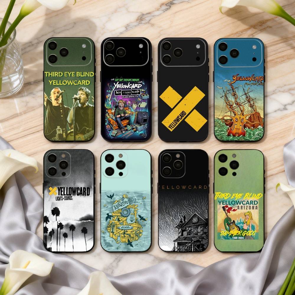 Rockin Y-Yellowcard Band Phone Case Silicone Soft For IPhone 17pro 16 15 14 13 12 11 X XR Plus Pro Max Plus