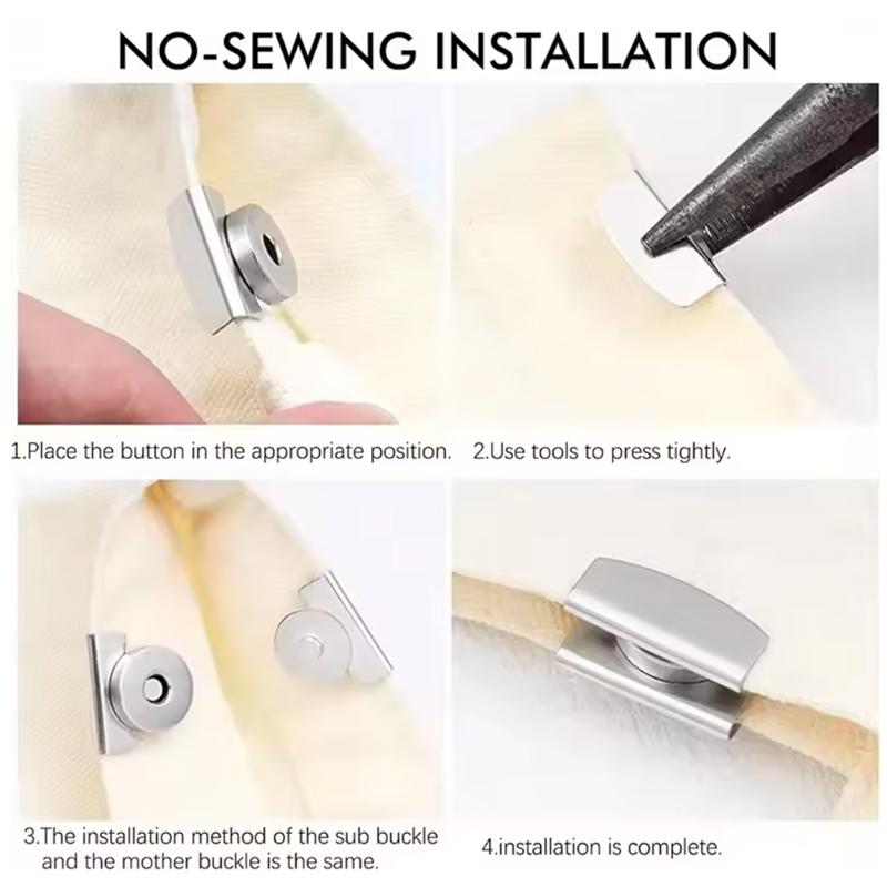 10 пар бесшовных магнитных кнопок, прочная магнитная застежка, скрытая кнопка для сумки на плечо, кошелька, одежды, DIY, аксессуары для рукоделия, НОВИНКА