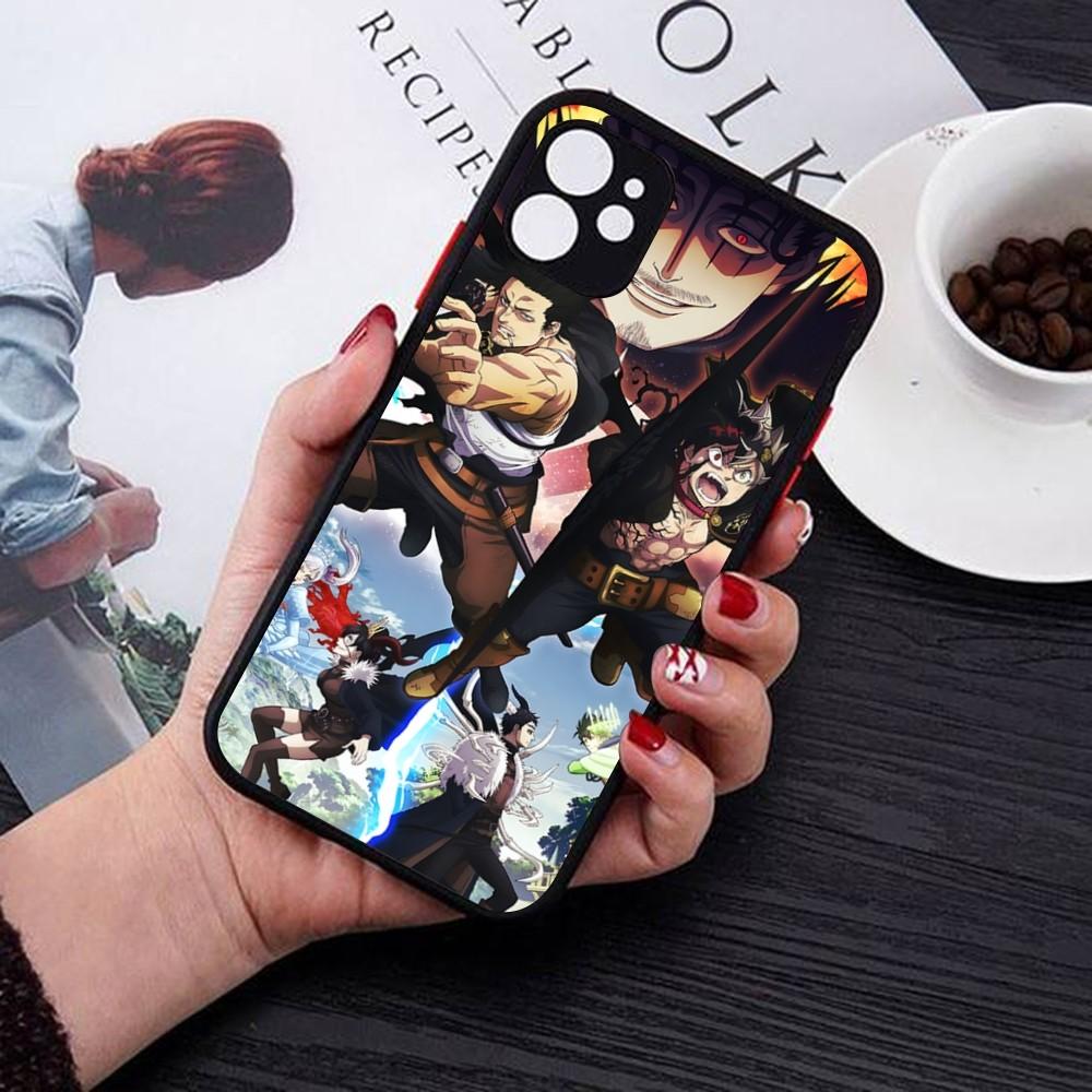 Чехол для телефона Black Clover для iPhone 14 11 12 13 Mini Pro Max 8 7 Plus X XR XS MAX Полупрозрачная матовая крышка