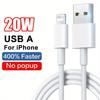 1-3 Pcs 20W USB Fast Charging Cable for iPhone 14 13 12 11 Pro Max Serives USB To Lightning Cable Phone Fast Charger Accessories