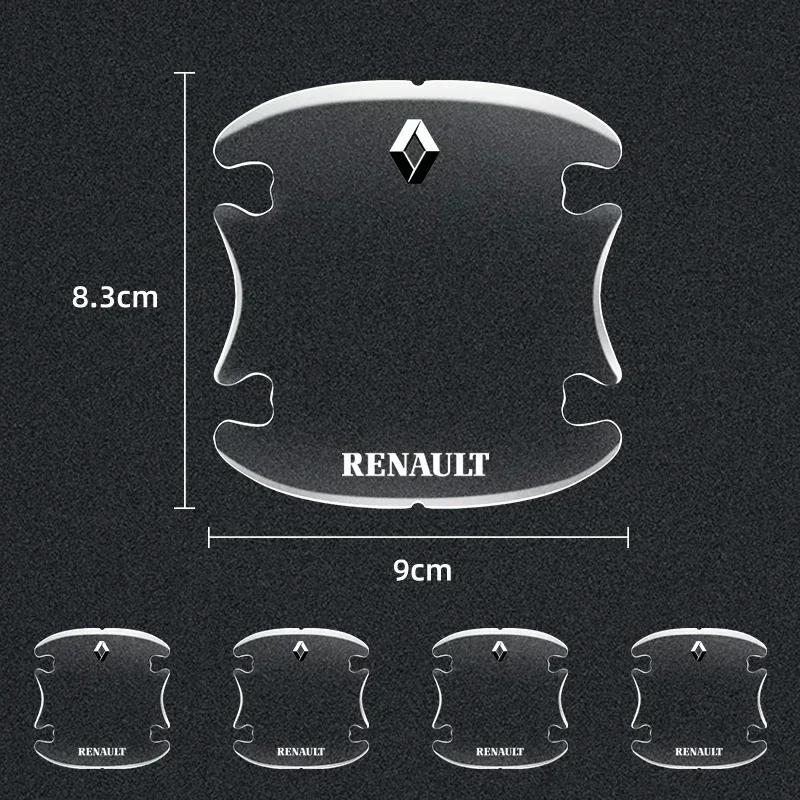 4Pcs Car Transparent Door Bowl Handle Protective Film Sticker For Renault Megane 2 3 4 Clio Scenic Duster Kaptur Captur Logan S666
