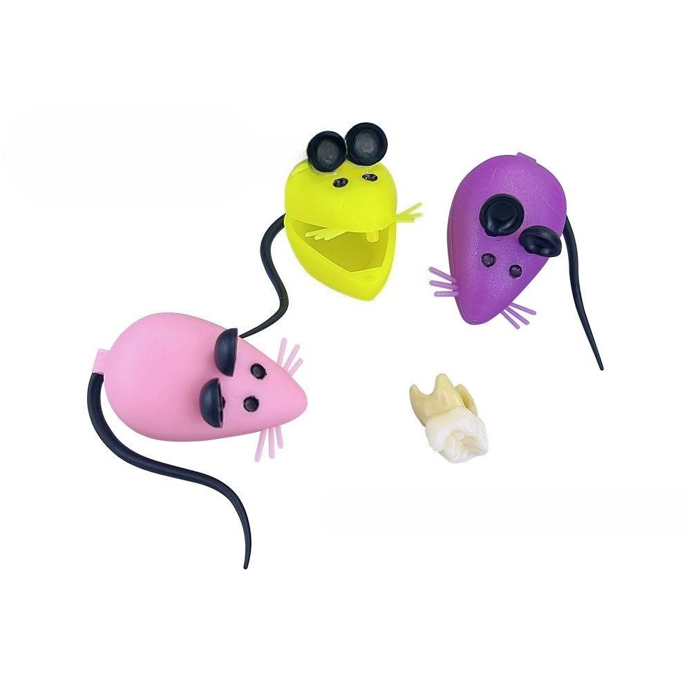 3D Коробки для хранения первого зуба в форме мышки - Прочный пластик, Цветные контейнеры для хранения первого зуба и органайзеры для подарков для малышей