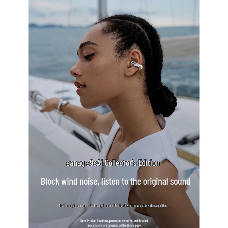 Saina S9S AI Наушники-переводчик Bluetooth с открытым ухом на клипсе
