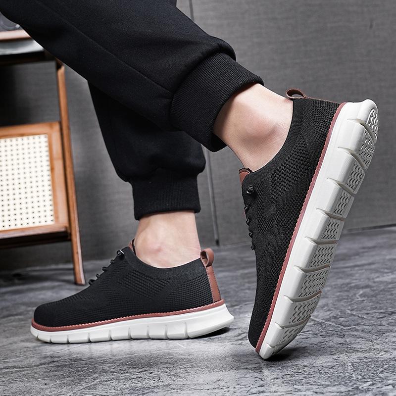 Men's Shoes Summer Breathable New Fly-woven Mesh Breathable Casual Shoes Soft-soled Sports Shoes Wind Men