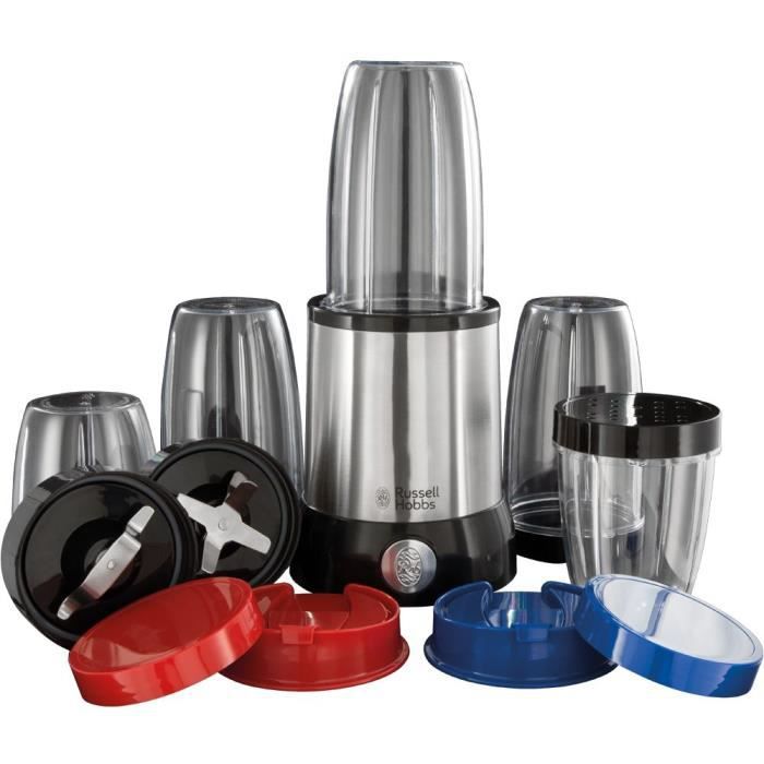 Blender - RUSSELL HOBBS - Nutri Boost 23180-56 - 700 W Mixer - 15 Accessories - 3 Bowls (700ml) - 2 Bowls (350ml)