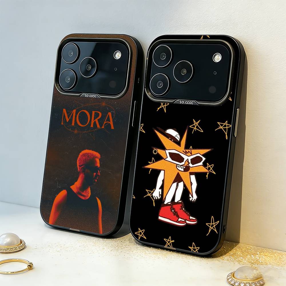 Чехол для телефона Singer M-Mora E-Estrella для iPhone17 16 15 14 13 12 Pro Max Серый Черный Матовый Лазерный Металлик Аврора Funda