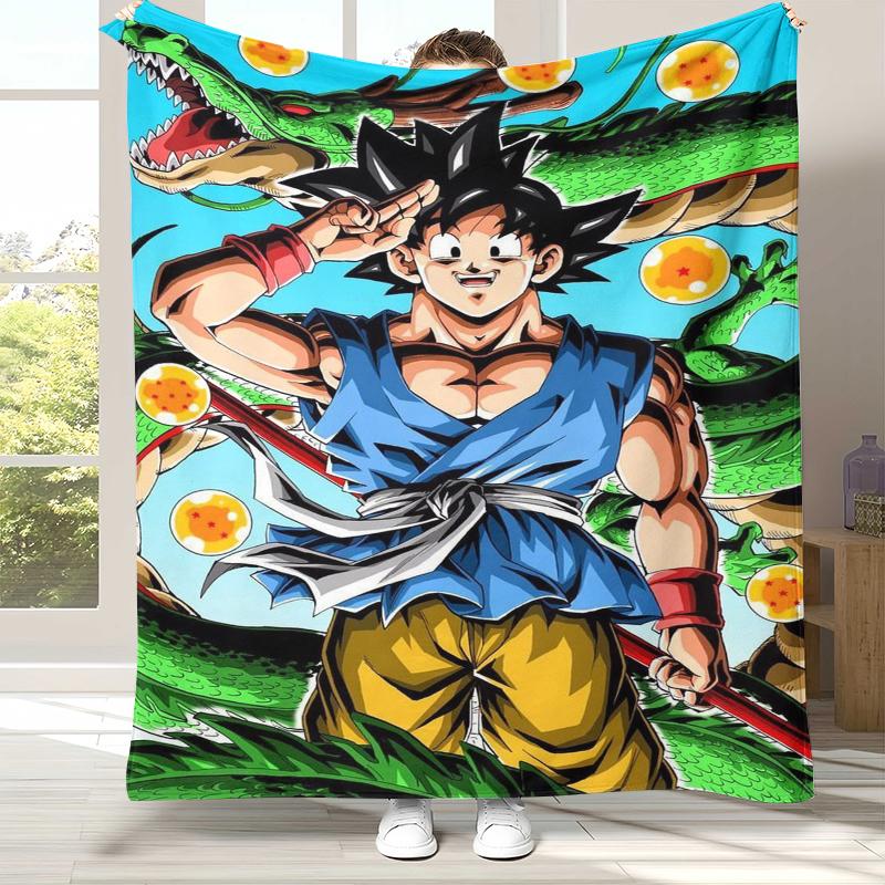 Аниме D-Dragon Ball Игра Мультфильм Фланелевое Одеяло, Ультра Мягкое Теплое Плюшевое Покрывало для Дома Спальни Кровати Дивана Офиса Кемпинга