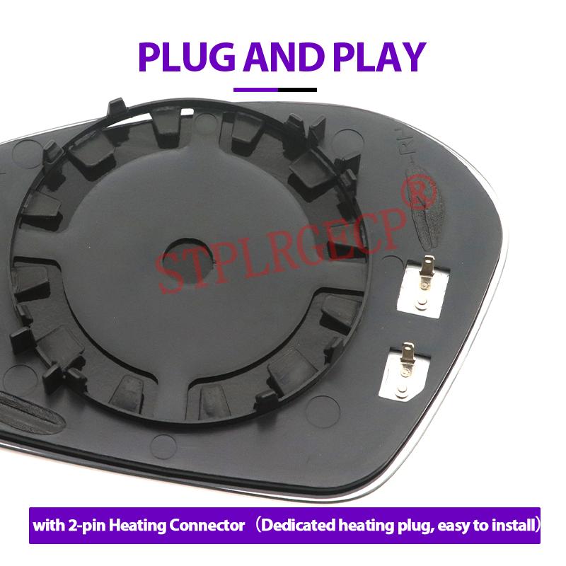 For Seat Ibiza Leon Toledo Altea 2002-2009 Left or Right Mirror Heated Door Side Glass Wing Mirror Lens Rear View Replacement