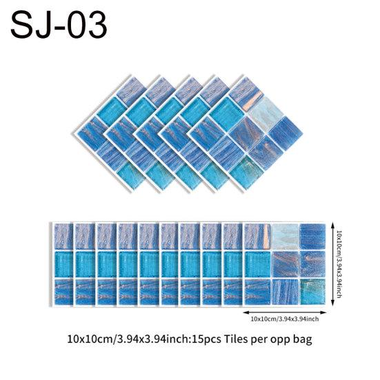15шт 3D наклейка водонепроницаемая мозаика настенная анти-масло кухня ванная комната DIY декор
