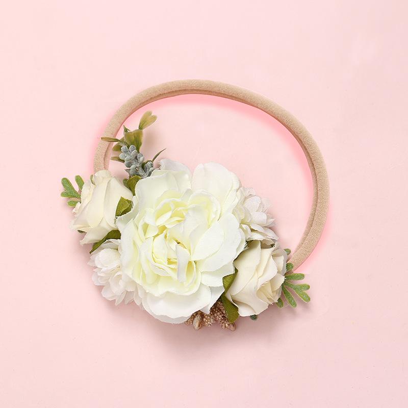 Принцесса для малышей, модная эластичная повязка на голову с цветком, повязки для волос для новорожденных мальчиков и девочек, детские жемчужные свежие стильные милые головные уборы, подарки