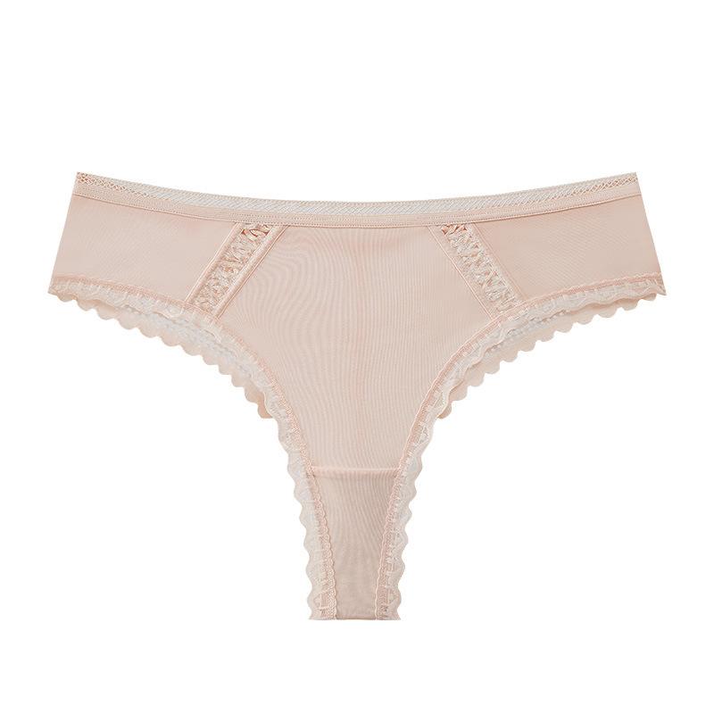Сексуальные трусики-стринги из кружева Ice Silk Peacock, женские, без следов, цельные спортивные трусики для фитнеса, удобные, с низкой талией, женские трусики