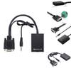 Кабель-конвертер VGA в HDMI с медным сердечником для HDTV-монитора, ПК-гейминга, установки домашнего кинотеатра