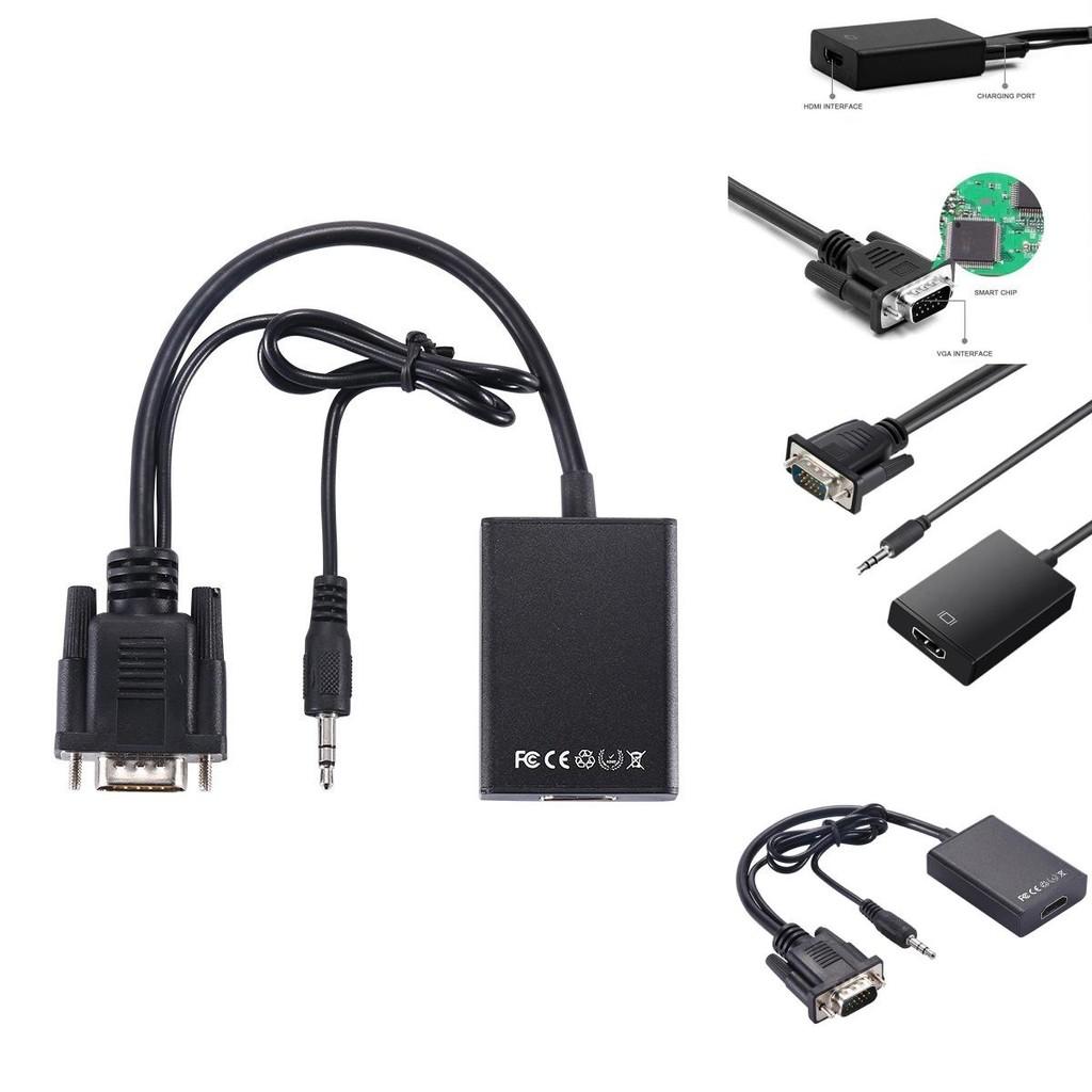 Кабель-конвертер VGA в HDMI с медным сердечником для HDTV-монитора, ПК-гейминга, установки домашнего кинотеатра