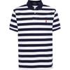 Polo Striped Logo Embroidered Short Sleeve Polo Shirt Men Tops Blue White 710934552-001