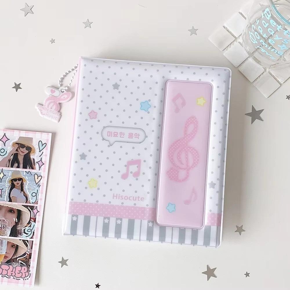 Cartoon Polaroid Album 4 Grid Layout Card Storage Album Fashion Photo Card Holder For Girls